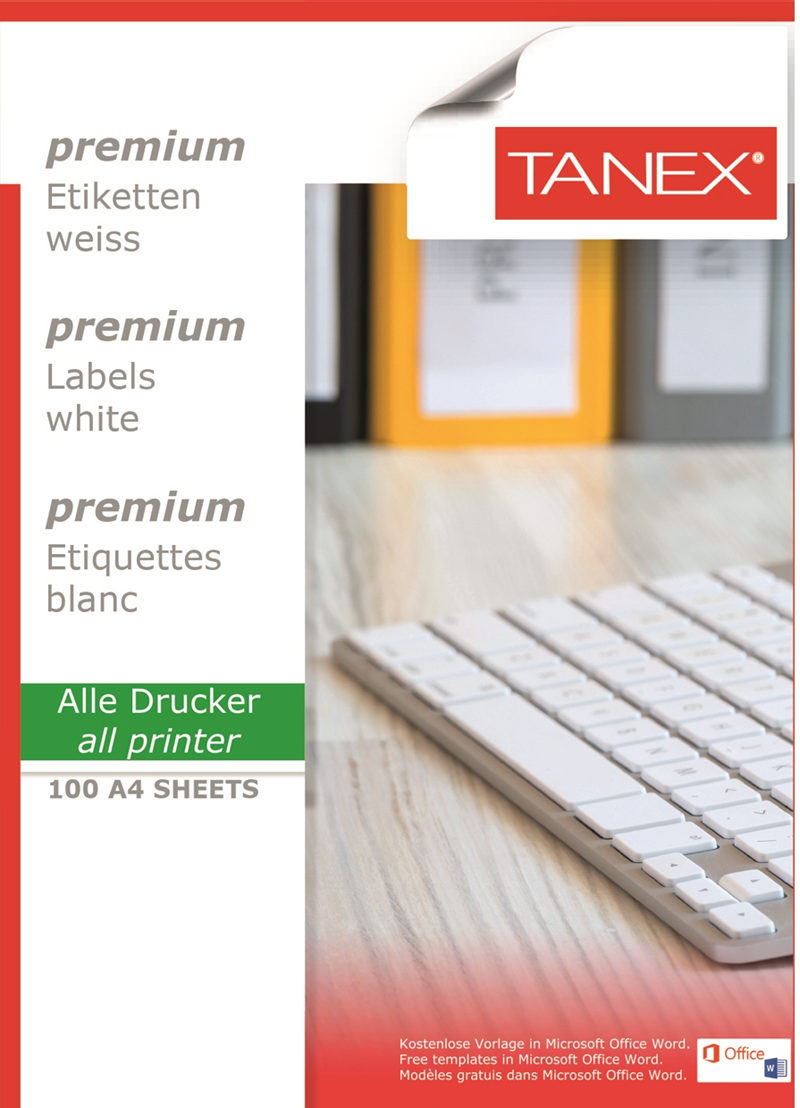 TANEX LASER ETIKET TW-2032 52.5 X 35 MM
