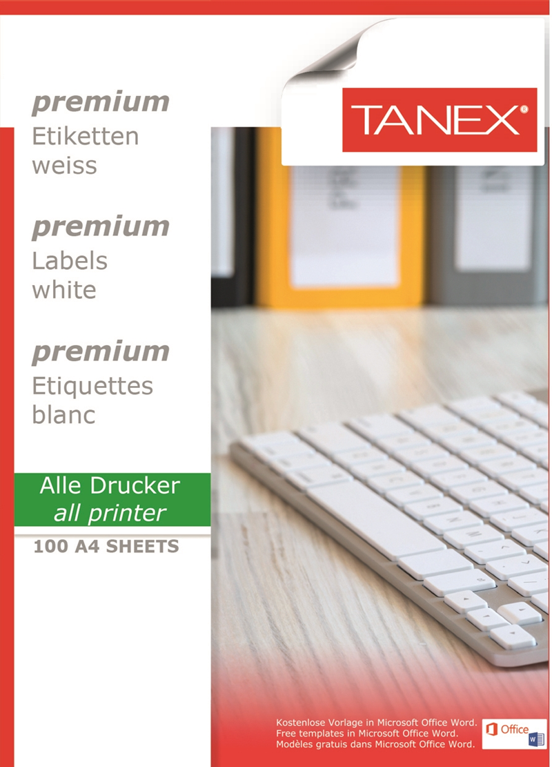 TANEX LASER ETIKET TW-2044 48.5 X 25.4 MM